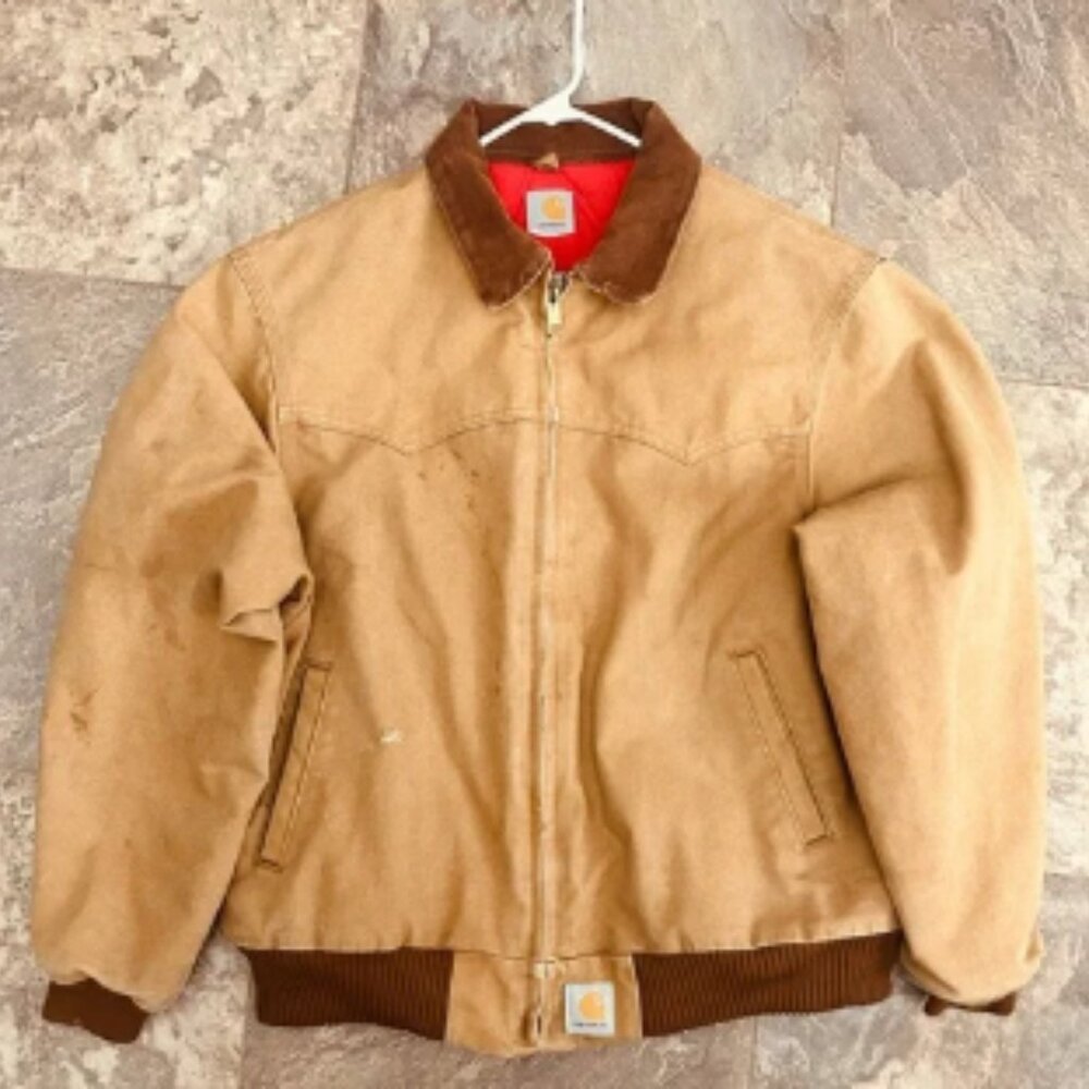Vintage Carhartt Jacket Mens XL Khaki Brown Santa Fe Western Coat